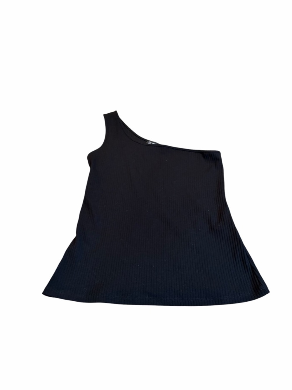 INC black ribbed one shoulder tank